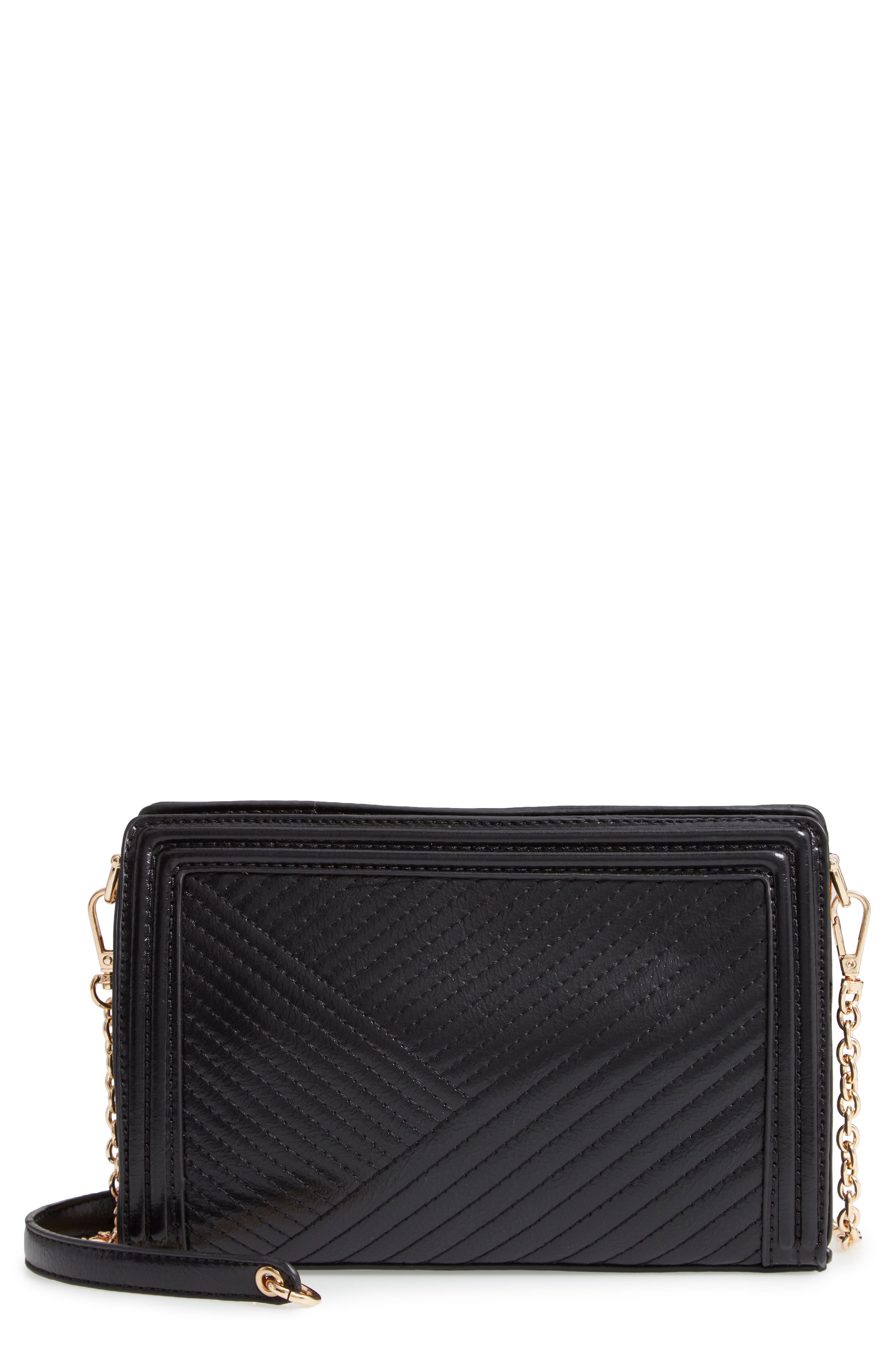 Sole Society Aisln Faux Leather Crossbody Bag, Main, color, 