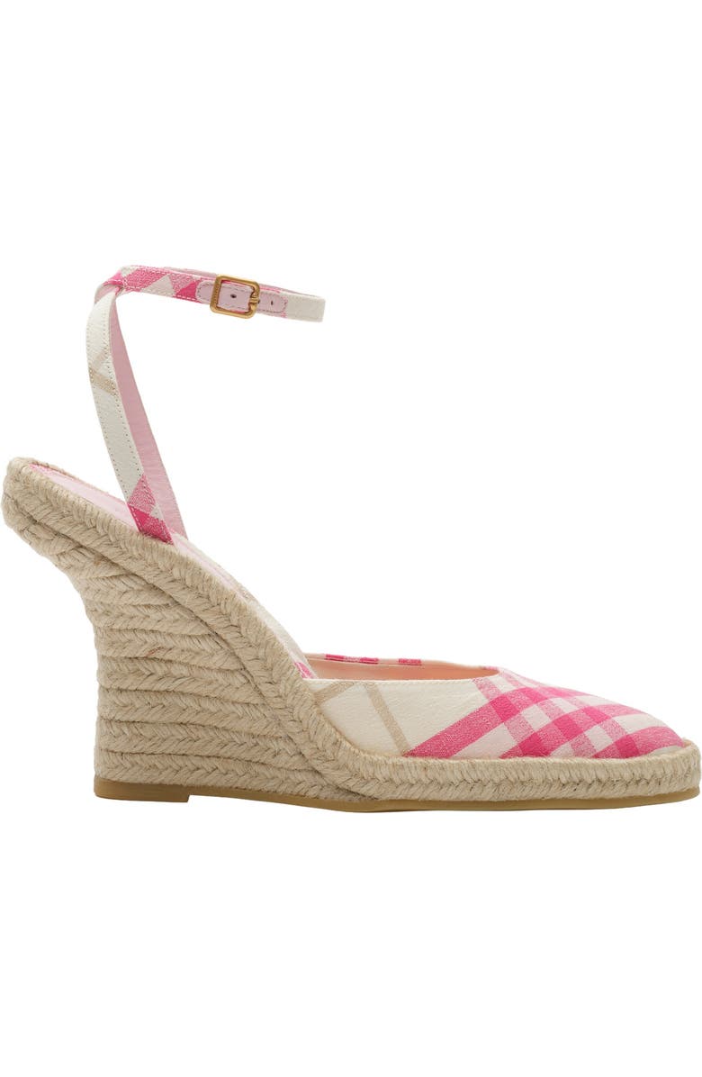 Burberry Check Mews Espadrille Pumps, Main, color, Aubergine Purple