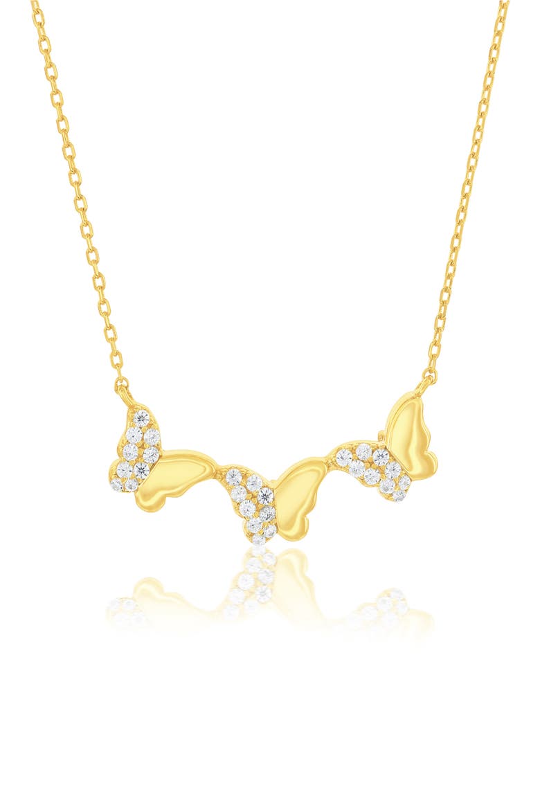 Butterfly Necklace, Main, color, GOLD