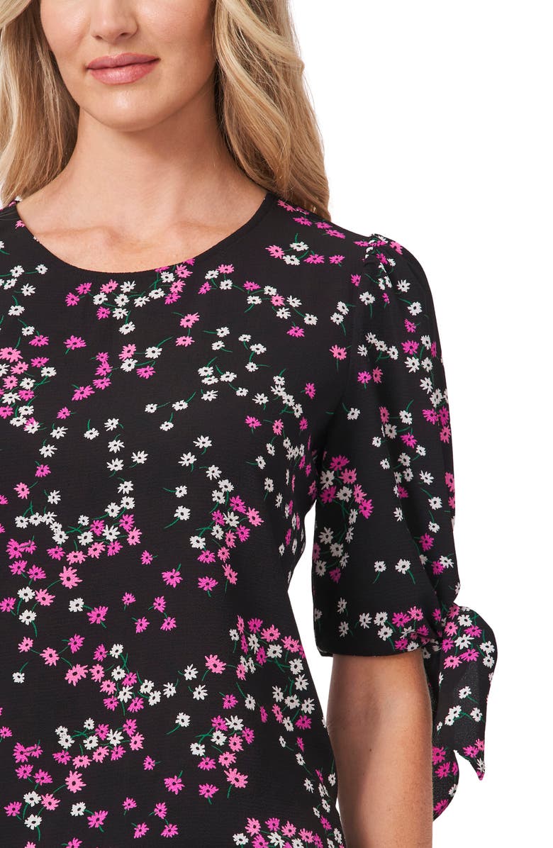 CeCe Short Sleeve Print Blouse, Alternate, color,