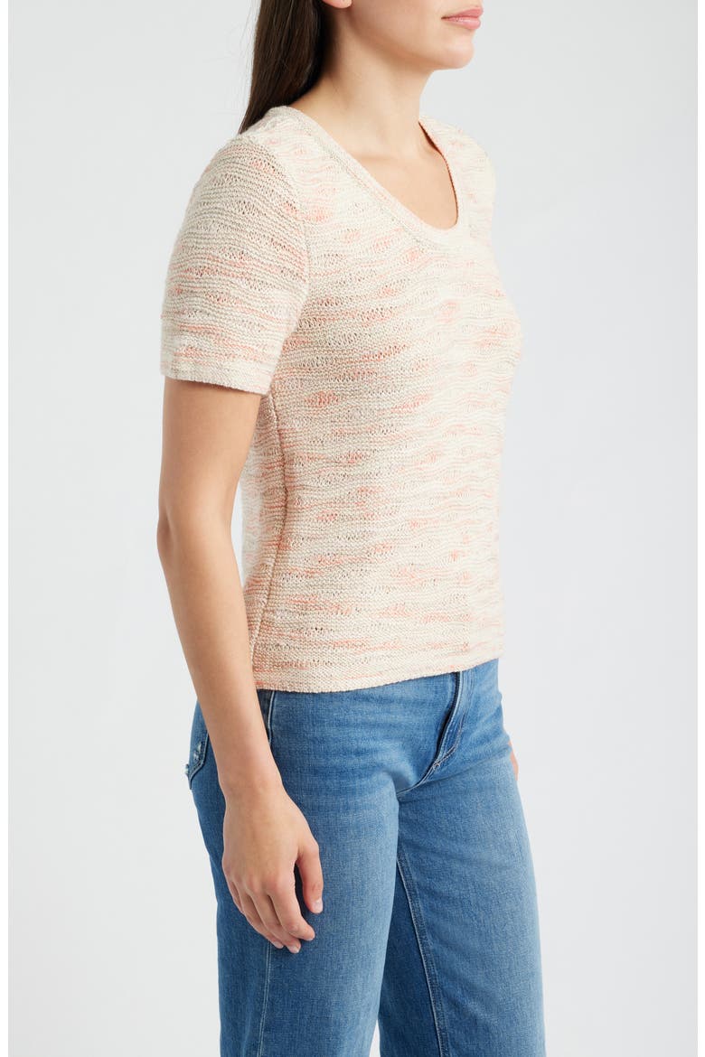 Wave Stitch Cotton Blend Sweater, Alternate, color, PINK MULTI