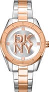 DKNY Two Tone Quartz Bracelet Watch, 34mm