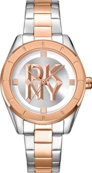 DKNY Two Tone Quartz Bracelet Watch, 34mm