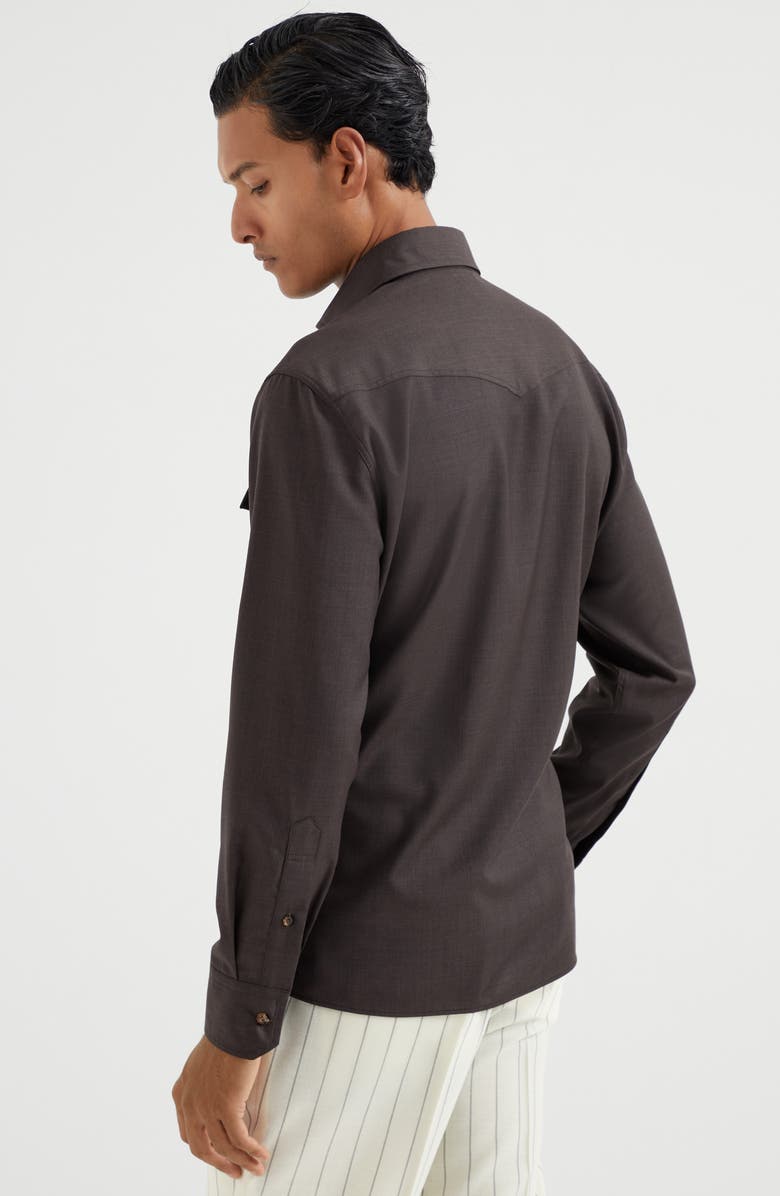 Brunello Cucinelli Shirt with snaps, Alternate, color, 