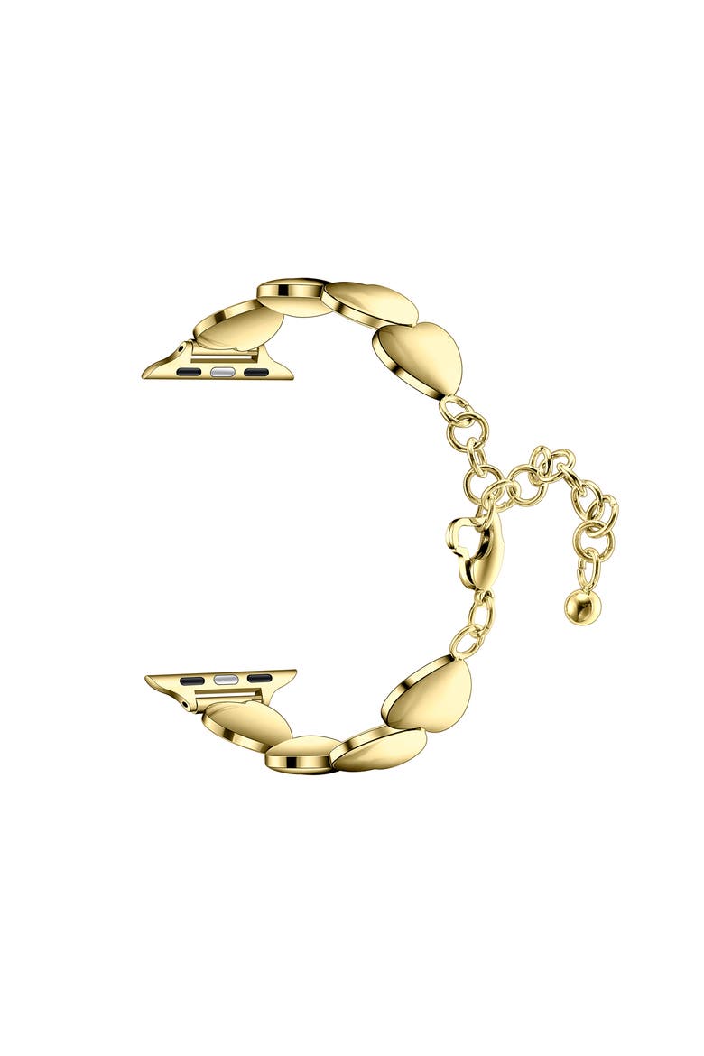 Lover Stainless Steel Heart Band for Apple Watch, Alternate, color, Gold