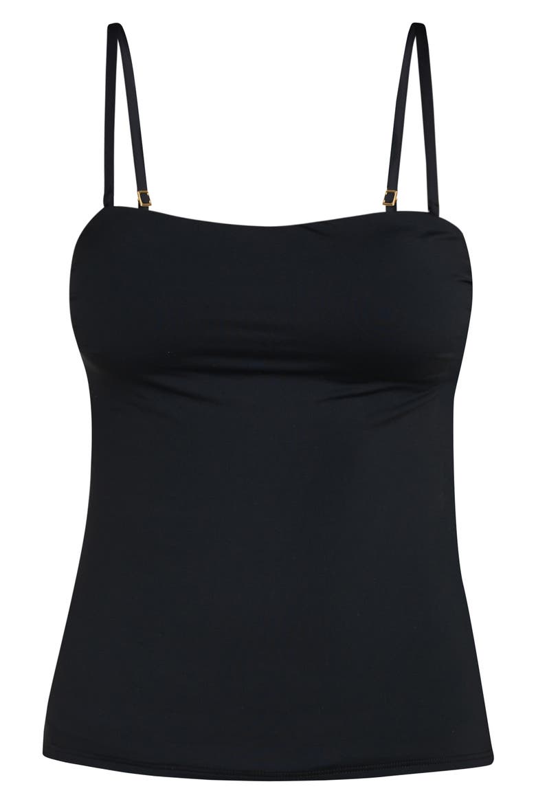 Island Goddess Bandeau Tankini, Alternate, color, BLACK