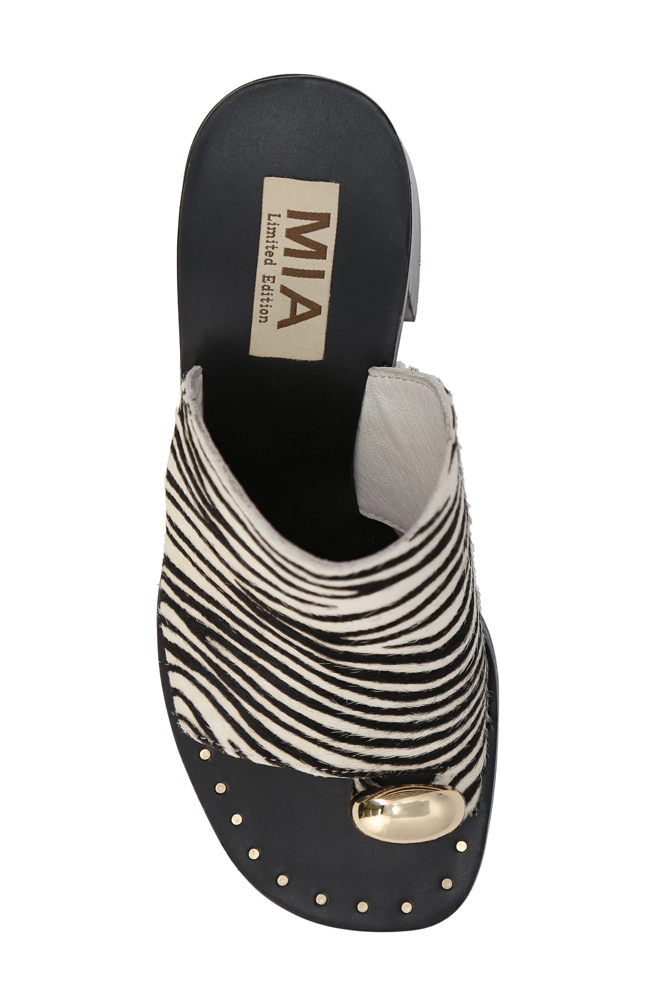 MIA Nikita Slide Sandal, Alternate, color, Zebra/ Black