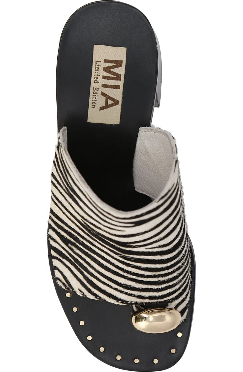 MIA Nikita Slide Sandal, Alternate, color, Zebra/ Black
