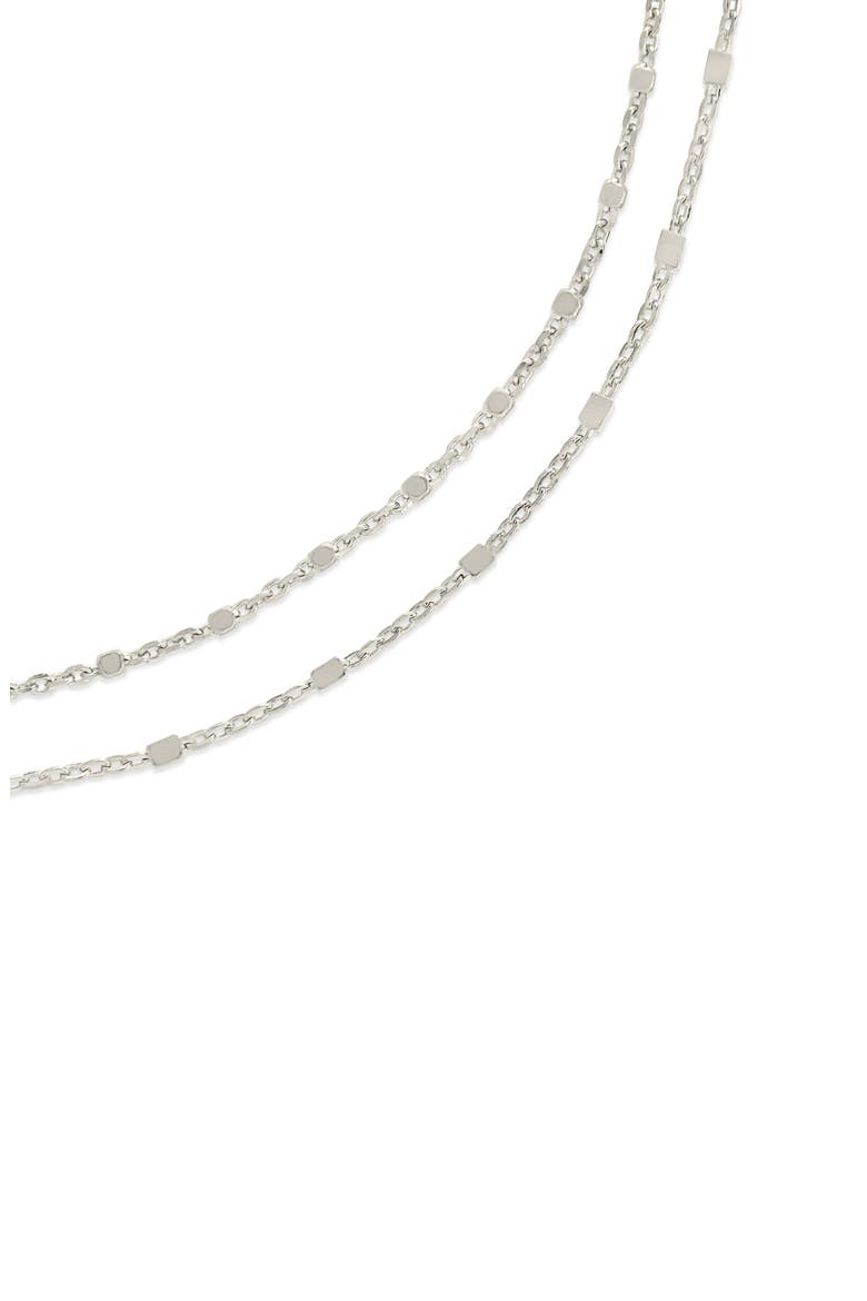 Chloe Set of 2 Station Bracelets, Alternate, color, SILVER