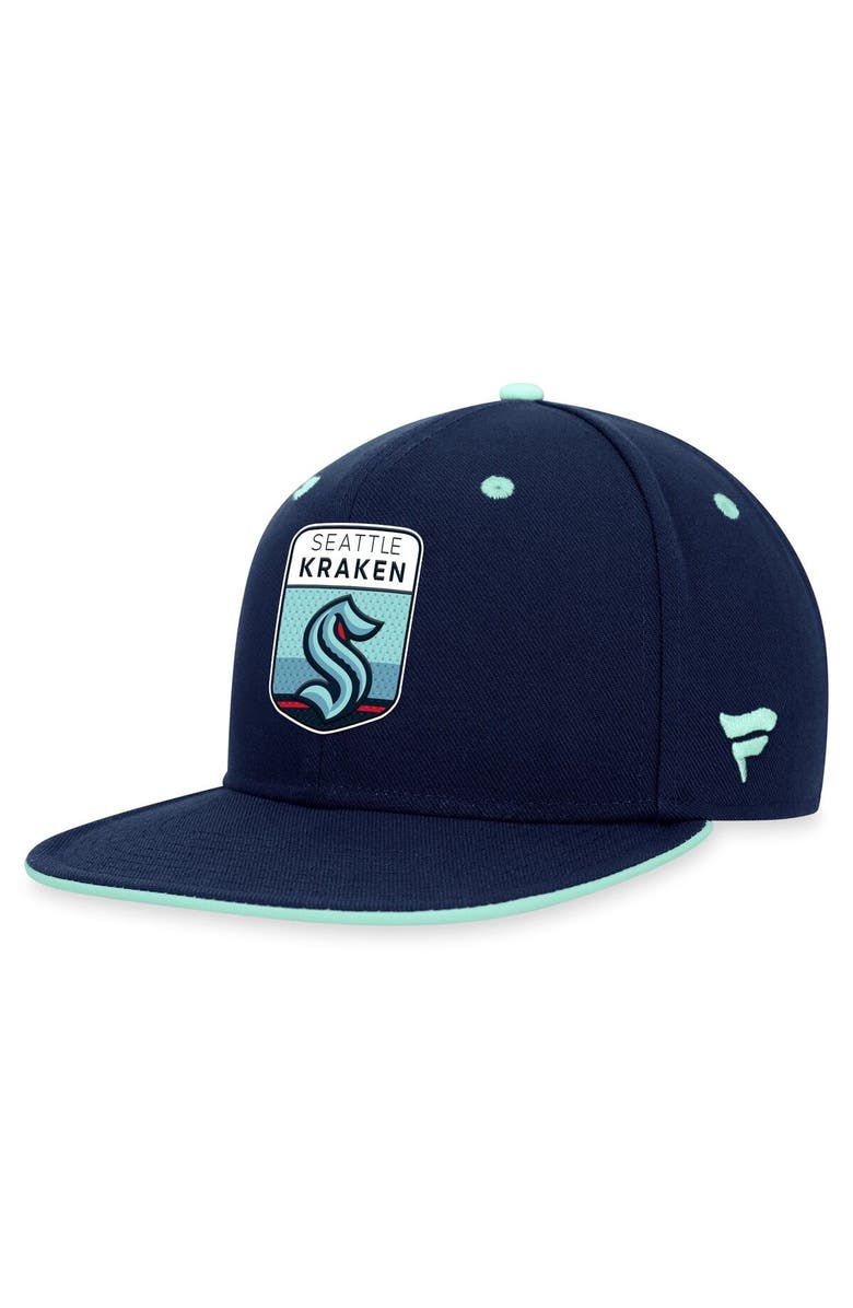 FANATICS Men's Fanatics Branded  Deep Sea Blue Seattle Kraken 2023 NHL Draft Snapback Hat, Main, color, 