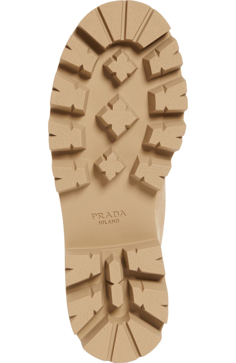 Prada Zip Front Lug Bootie, Alternate, color,