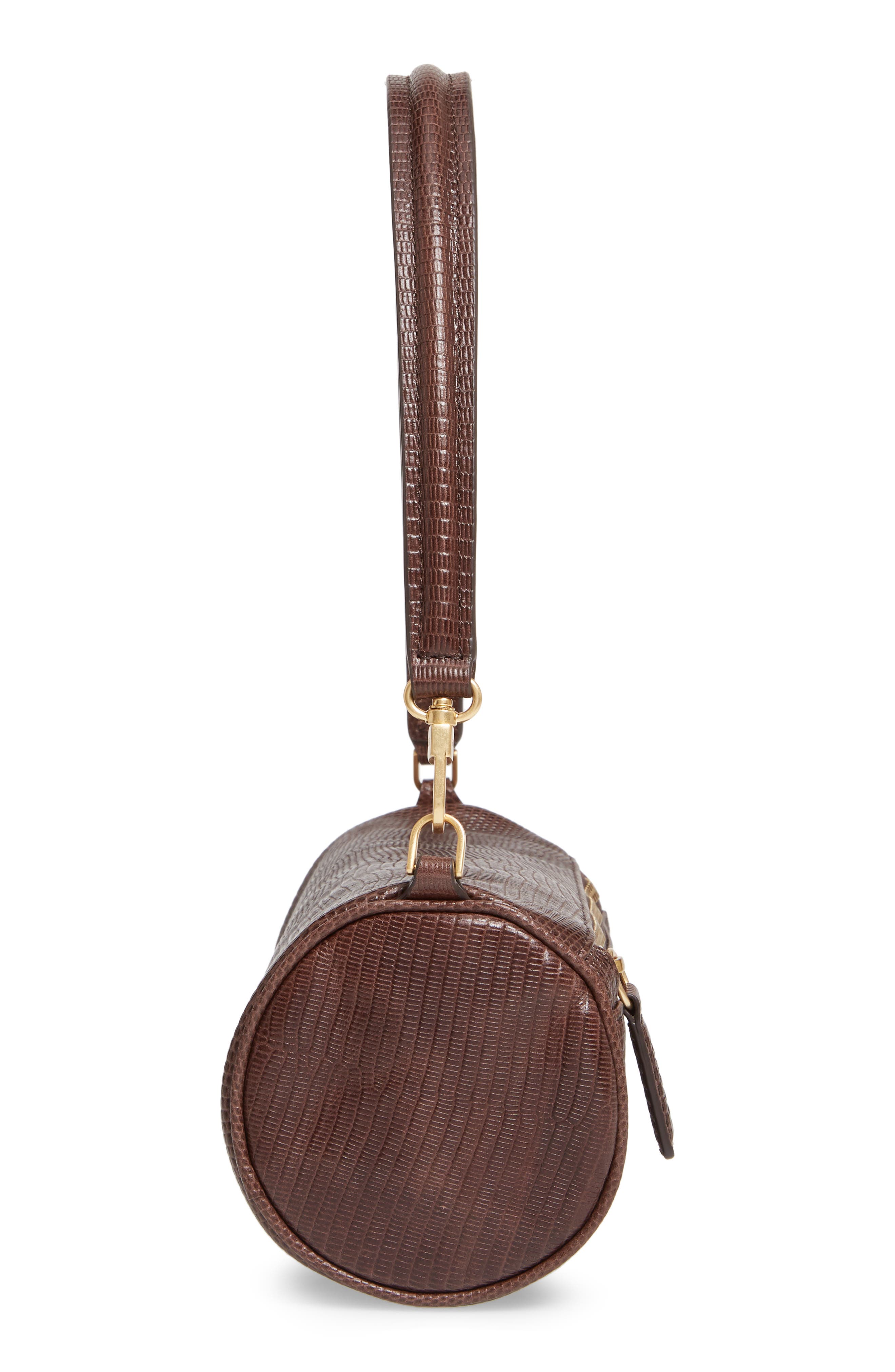 STAUD Suzy Leather Barrel Baguette Bag, Alternate, color, 