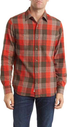 Schott NYC Two-Pocket Long Sleeve Flannel Button-Up Shirt | Nordstrom