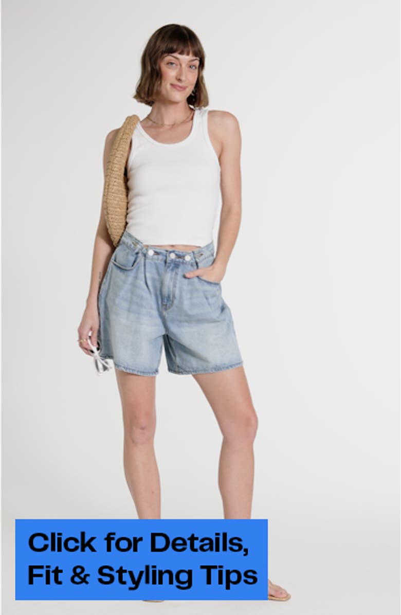 Adjustable Waist Baggy Denim Shorts, sales video thumbnail