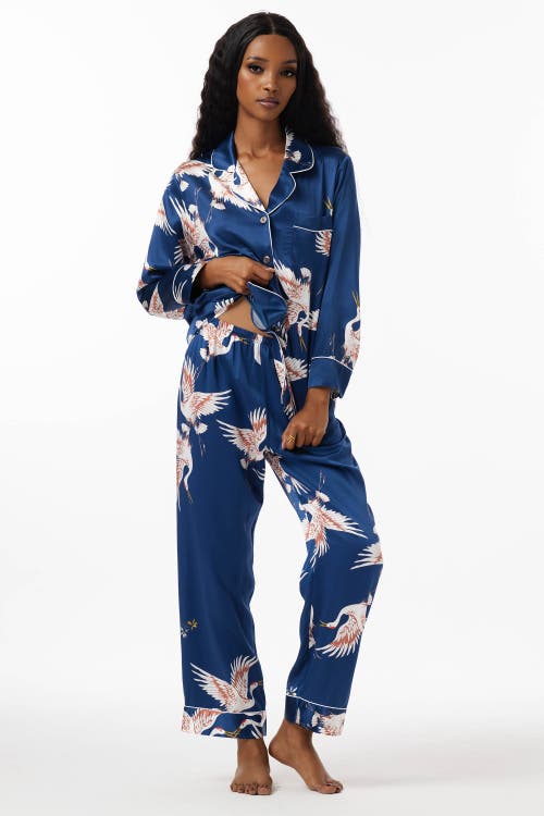 Shop Silksilky Pajama Set With Classic Binding Trim