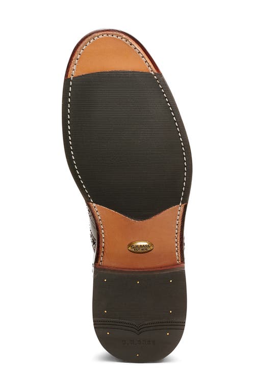 G.h.bass Monogram Wingtip Oxford In Dk Brown
