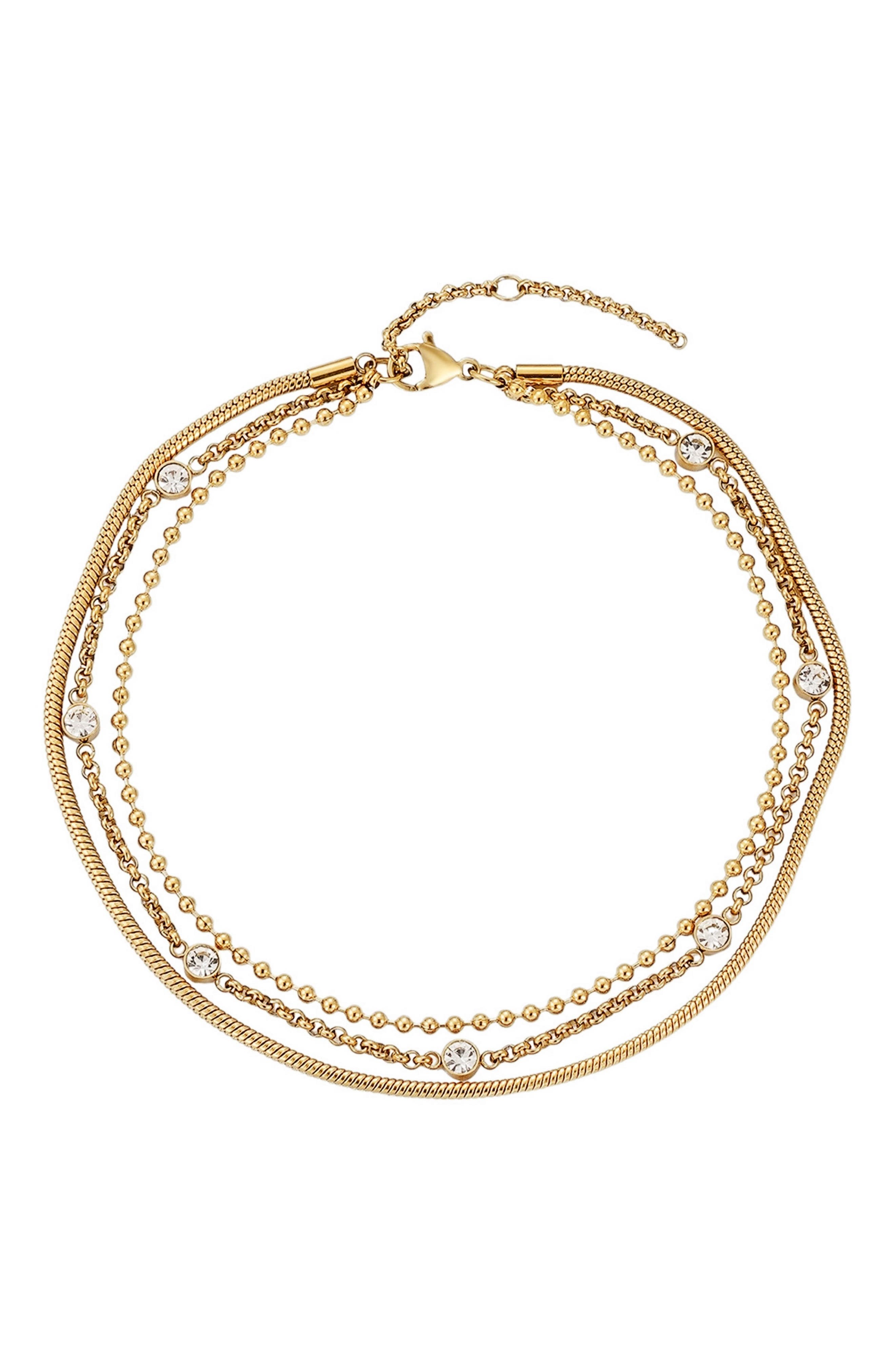 Adornia 18K Gold Plated Layered Anklet
