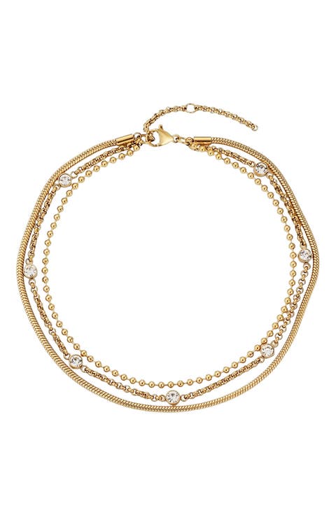 18K Gold Plated Layered Anklet