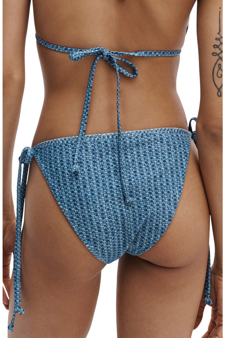 Miramar Faux Denim Bikini Bottoms, Alternate, color, INDIGO