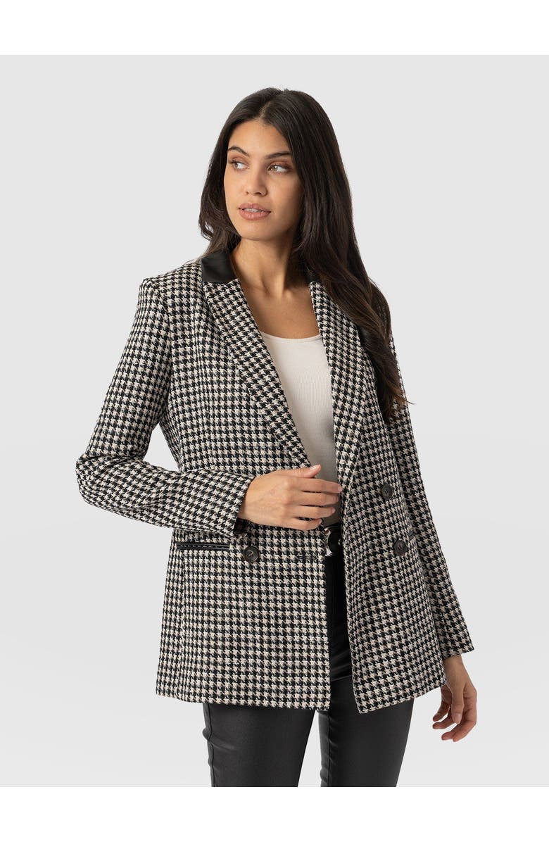 Saint + Sofia Cambridge Blazer, Alternate, color, Houndstooth