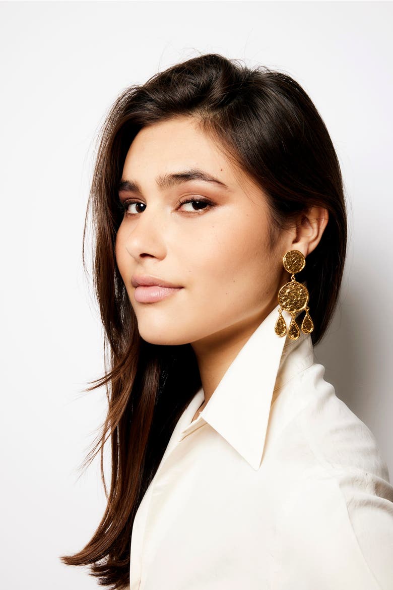Swanee Earrings, Alternate, color, GOLD