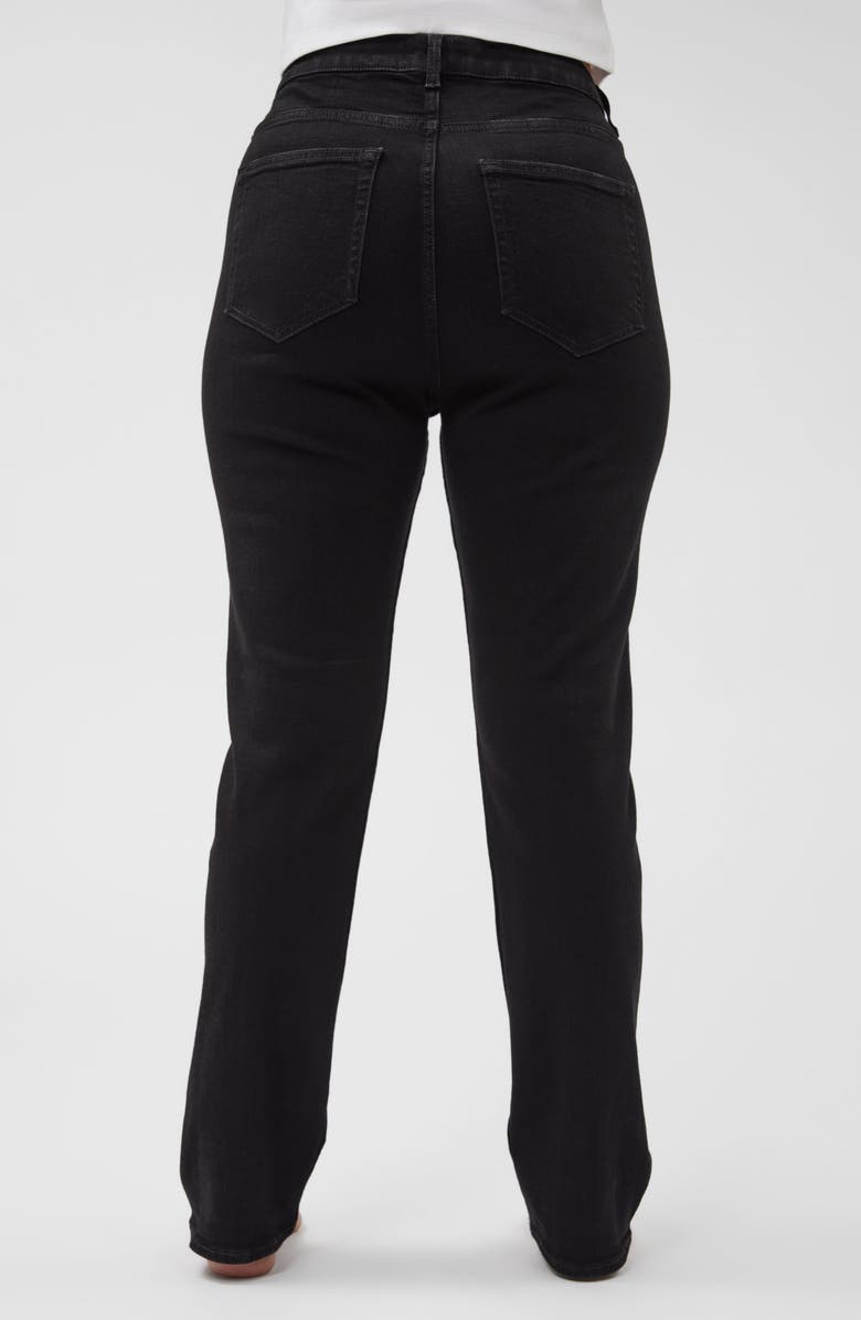 & Other Stories Slim Fit Organic Cotton Blend Crop Jeans, Alternate, color, Black