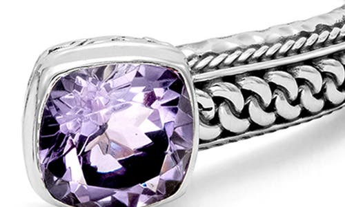 Samuel B. Sterling Silver Hinge Bangle In Purple