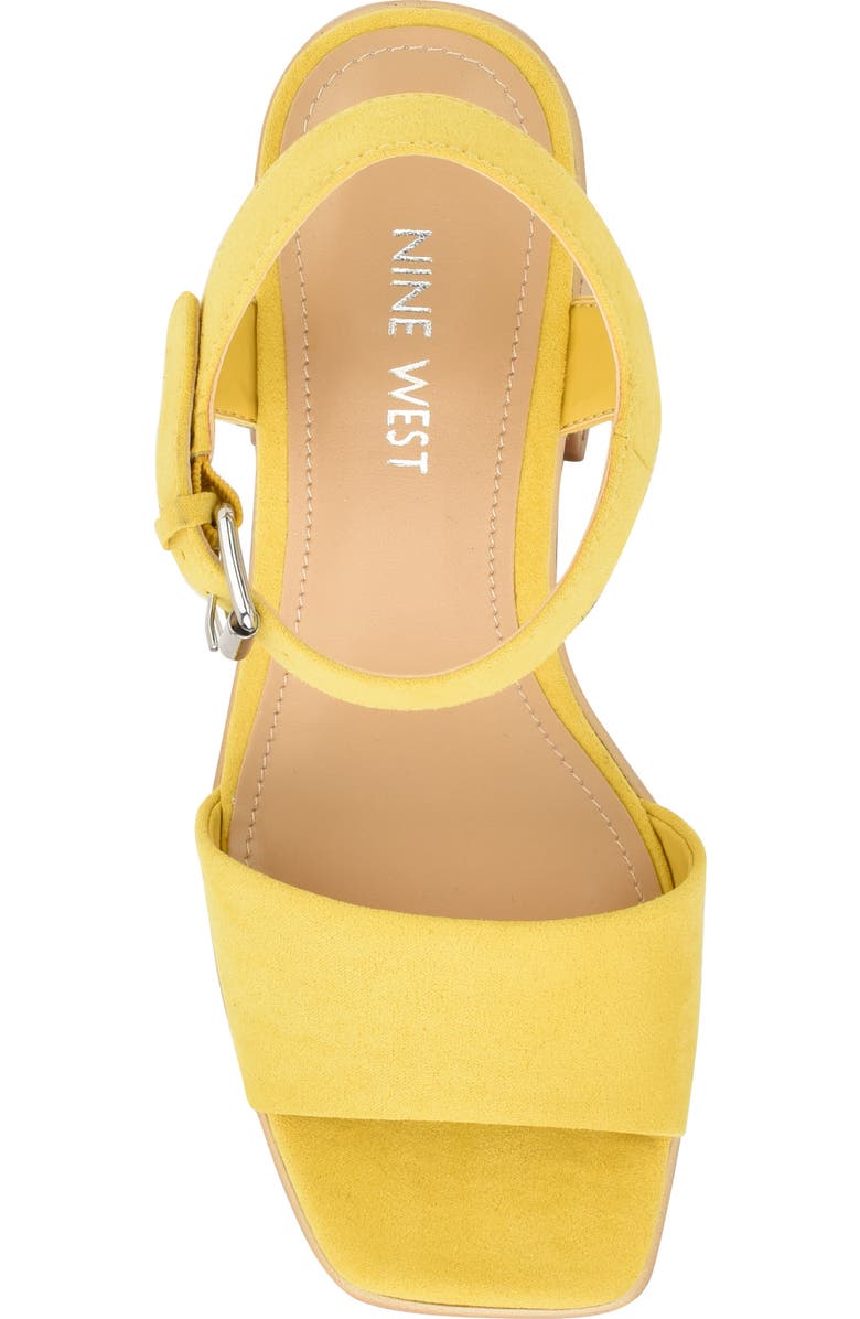 Nine West Open It Platform Heeled Sandal, Alternate, color, Yellow
