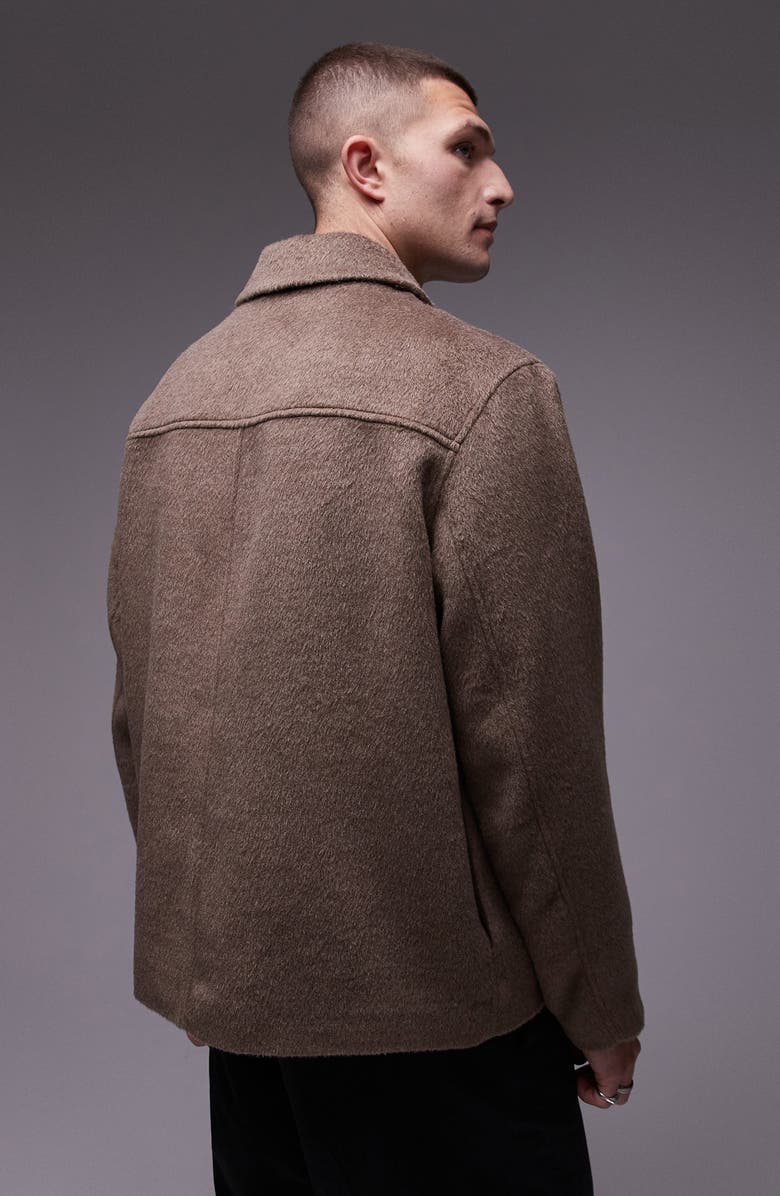 Topman Textured Zip Shacket, Alternate, color, 