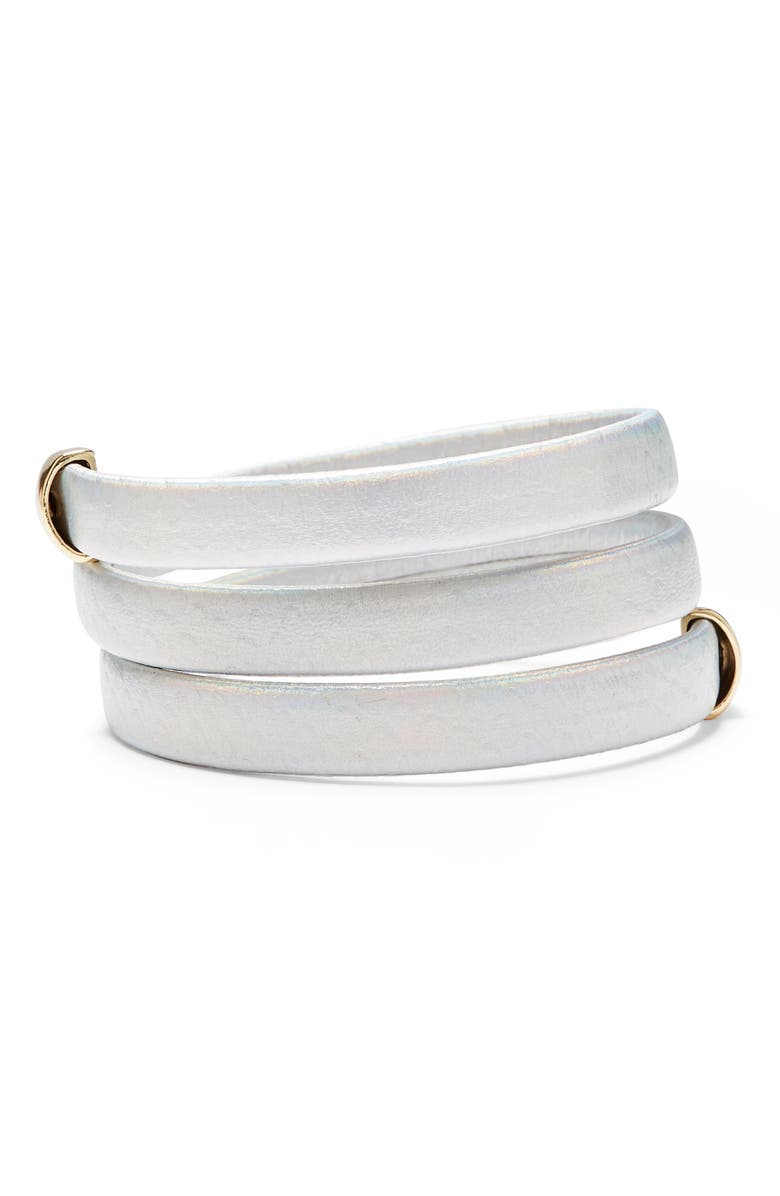 Vince Camuto Leather Wrap Bracelet, Main, color, 