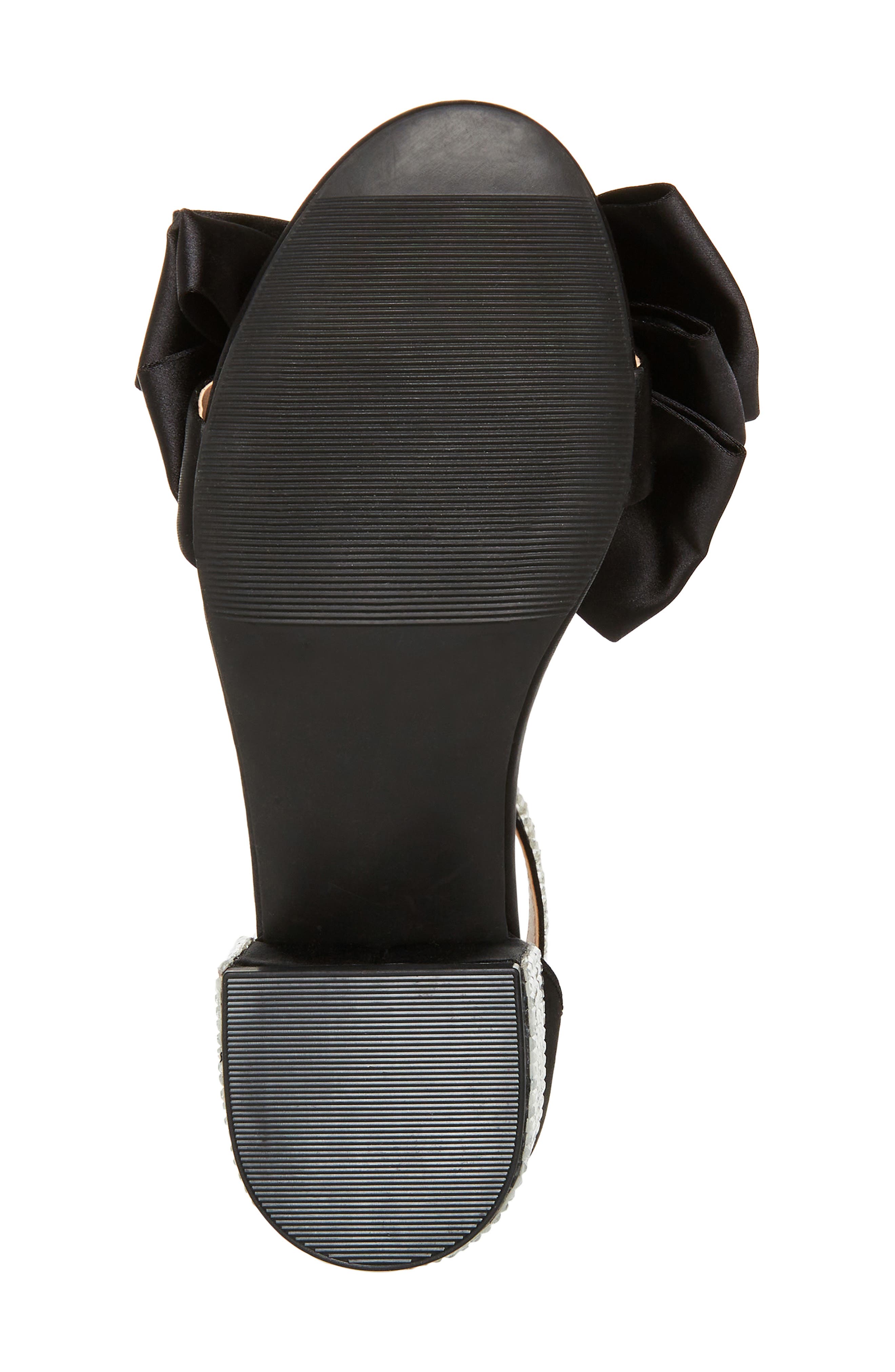 Betsey Johnson Kids
 Maddy Ankle Strap Bow Sandal, Alternate, color, Black