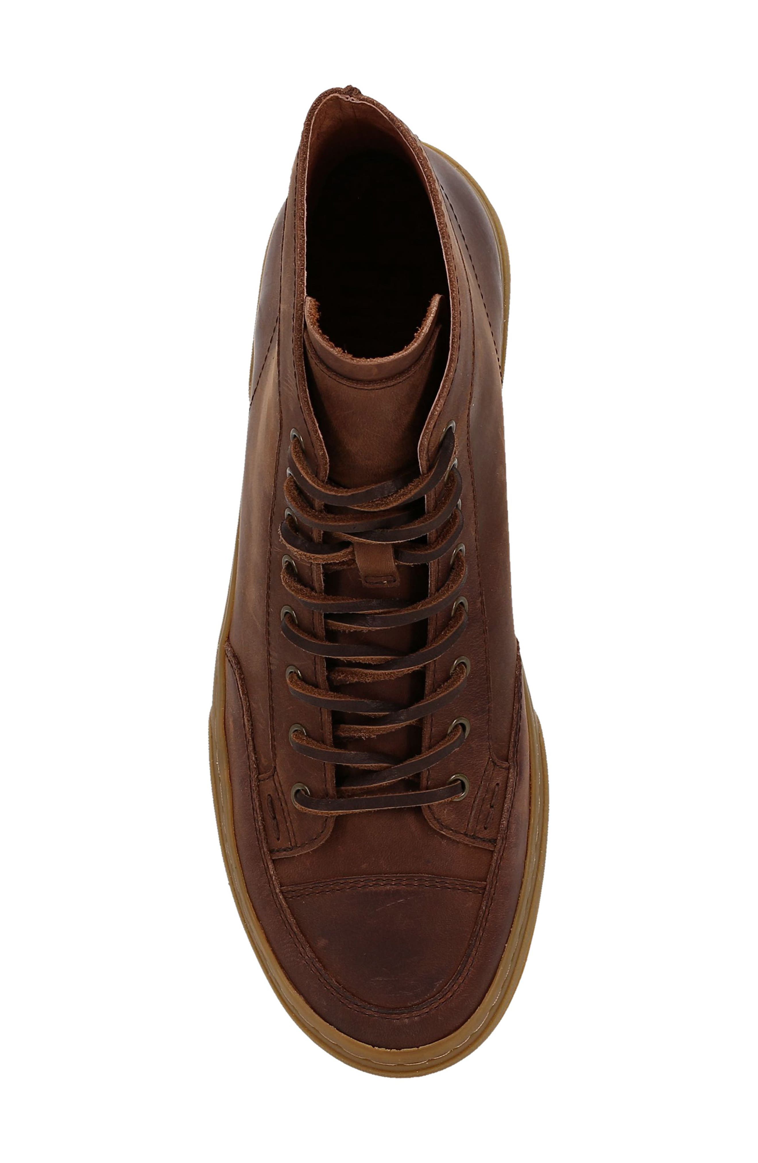Hoyt Mid Lace Sneaker, Alternate, color, BROWN