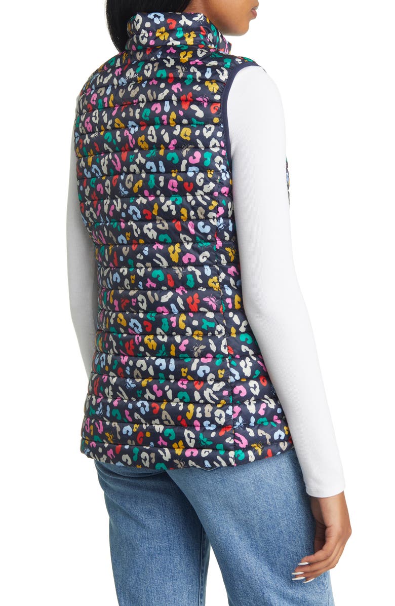 Joules Women's Animal Print Water Resistant Puffer Vest, Alternate, color,
