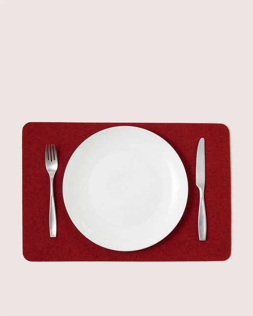 Graf & Lantz Graf Lantz Merino Wool Rectangle Placemat In Red