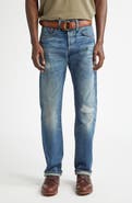 Double RL Slim Fit Rip & Repair Selvedge Bootcut Jeans