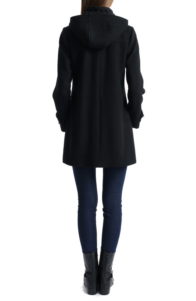 Kimi and Kai Paisley Wool Blend Maternity Duffle Coat, Alternate, color, 