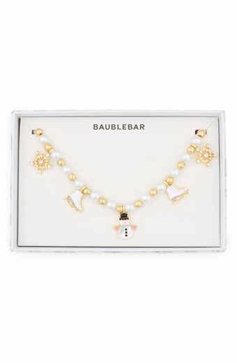 BaubleBar Snowman Pearl Charm Necklace