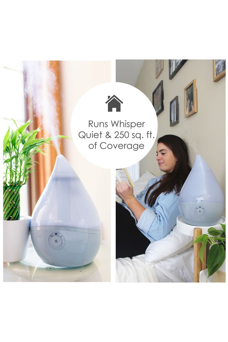 Droplet 1/2-Gallon Cool Mist Humidifier, Alternate, color, GREY