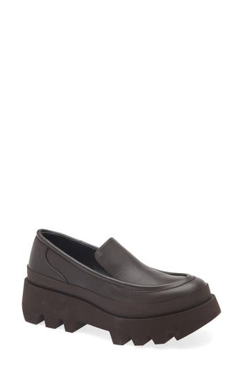 Paloma Barceló Paloma Barcelo Teseo Iris Saw Edge Platform Loafer In Moka