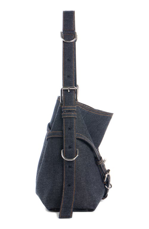 Givenchy Medium Voyou Denim Hobo Bag In Blue