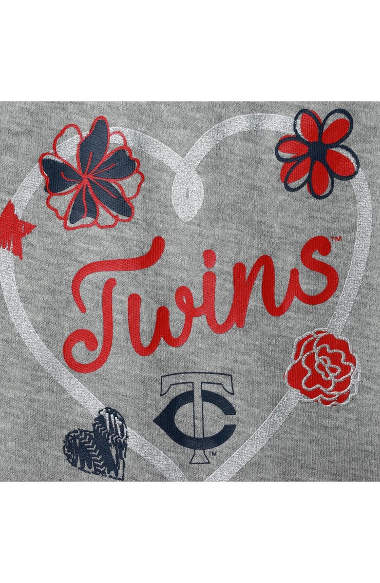 Outerstuff Girls Newborn & Infant Navy/Red/Heathered Gray Minnesota Twins 3-Pack Batter Up Bodysuit Set, Alternate, color, Navy