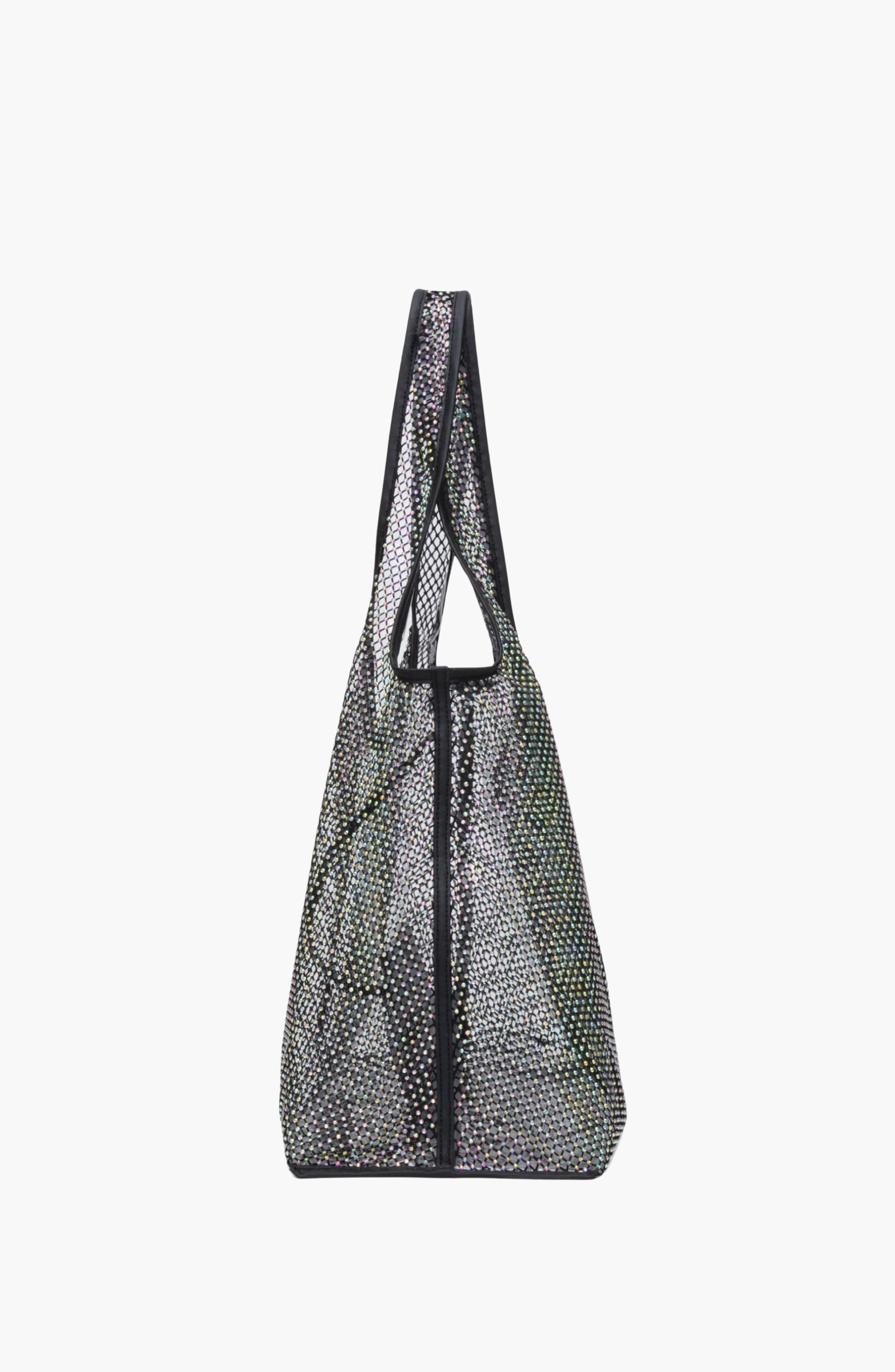 3.1 Phillip Lim Crystal Embellished Mesh Market Tote Bag, Alternate, color, Black
