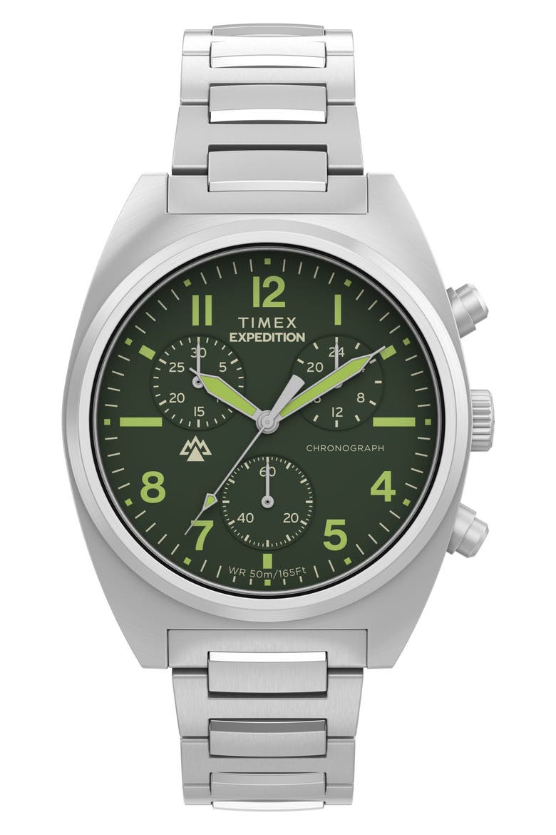 Expedition Capstone Chronograph Bracelet Watch, 41mm, Main, color, SILVER-TONE