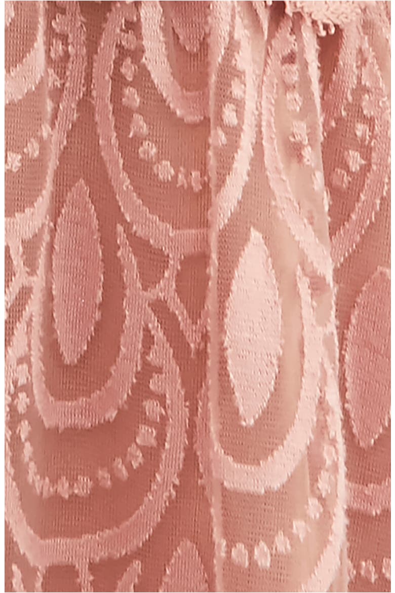 Adella Lace & Burnout Velvet Slipdress, Alternate, color, BALLET