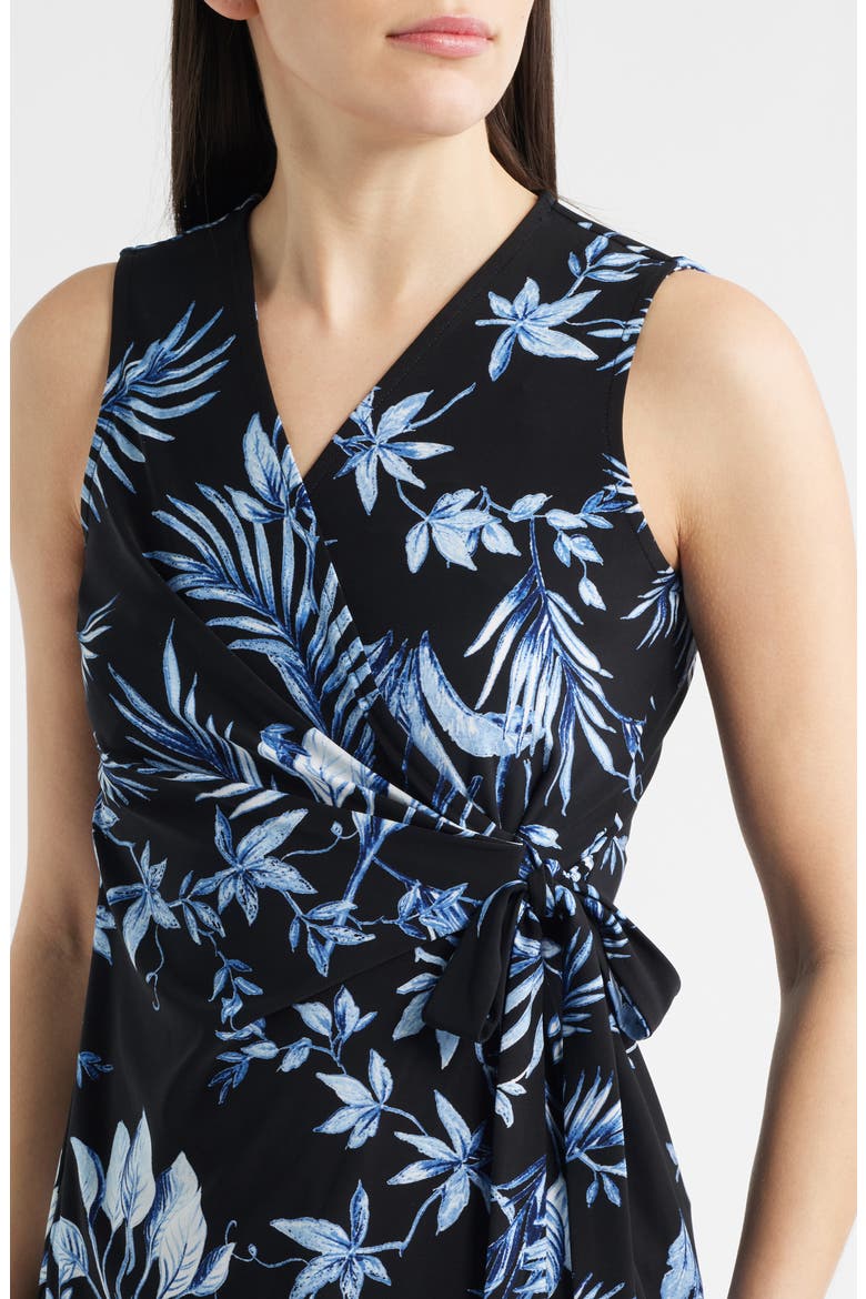 Floral Sleeveless Wrap Top, Alternate, color, ANNE BLACK MULTI