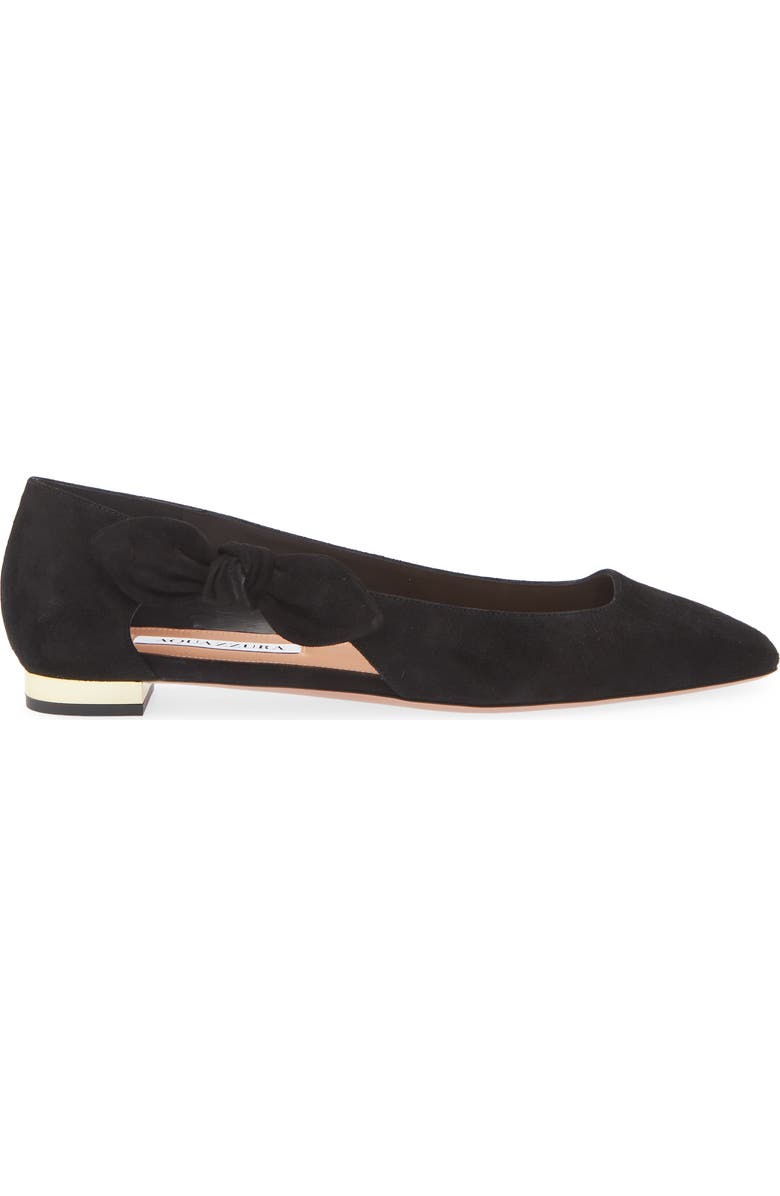 Aquazzura Very Bow Tie Flat, Alternate, color,