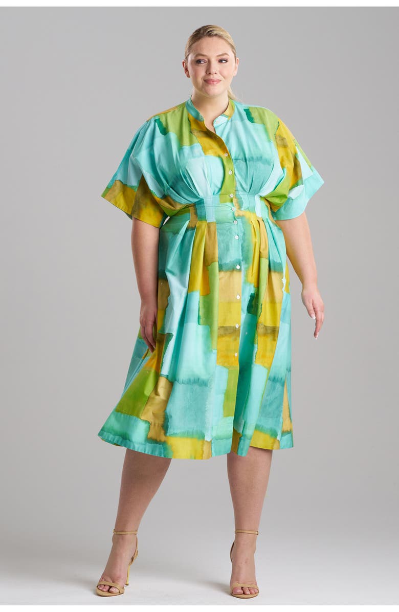 Natori CHIYO Pleat Release Dress, Main, color, 