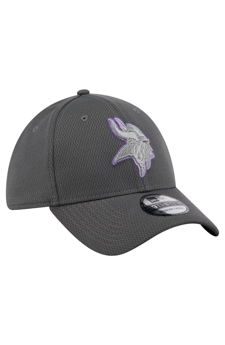 New Era Men's New Era Graphite Minnesota Vikings  Main 39THIRTY Flex Hat, Alternate, color, Graphite