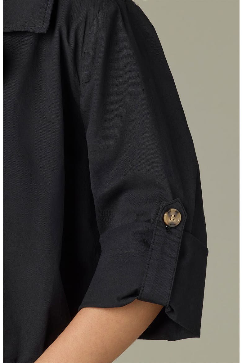 Roll Tab Open Front Soft Blazer, Alternate, color, BLACK