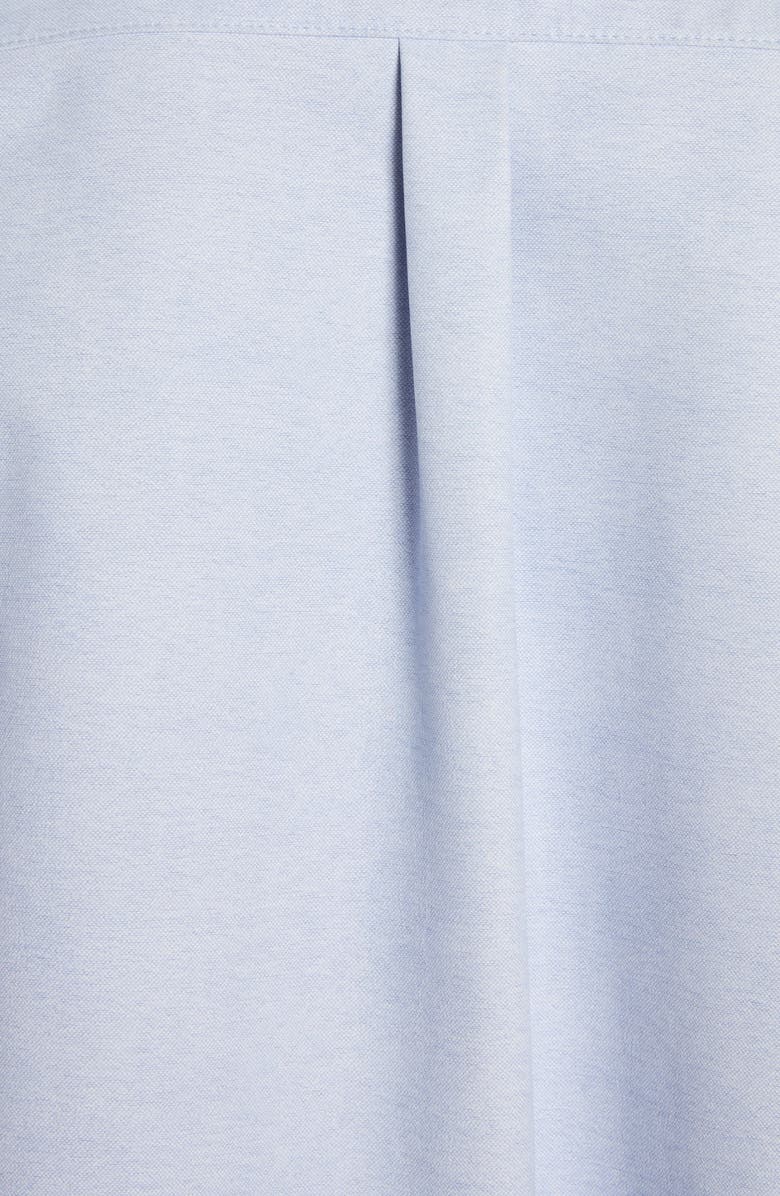 Bottega Veneta Oxford Print Leather Button-Down Shirt, Alternate, color, 4132 Light Blue